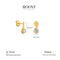 Purchase Golden Grace Earrings in 925 Silver