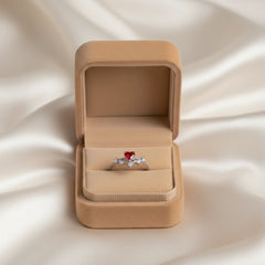 Magical Heart Ring in 925 Silver with American Diamonds