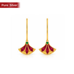 Roovi 925 Sterling Silver Charvi Dangler Earrings For Women I Gold Plating Earring