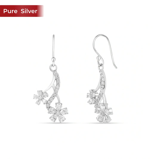 925 Sterling Silver Dangler Earrings for Women | Lightweight Minimal Daily Wear Drop Earrings