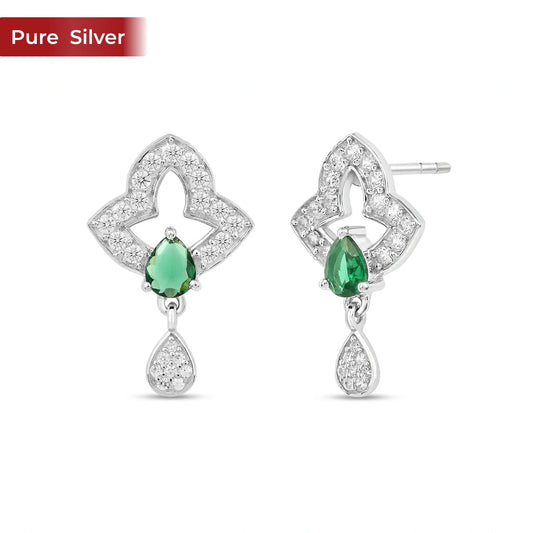 Roovi 925 Sterling Silver Drop Earrings for Women | Lightweight Minimal Dangler Earrings