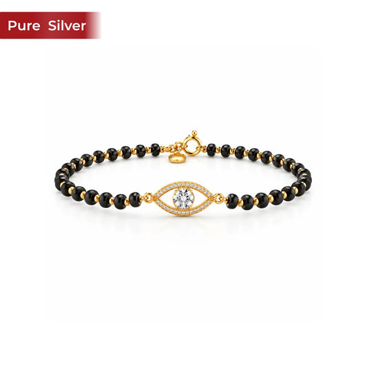 Roovi Evil Eye 925 Sterling Silver Mangalsutra Bracelet