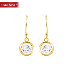 Roovi 925 Silver Party Diamond Dangler Earrings for Women