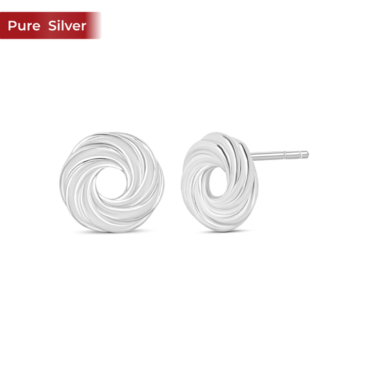 Roovi Classic Diva Everyday Round Studs in 925 Silver