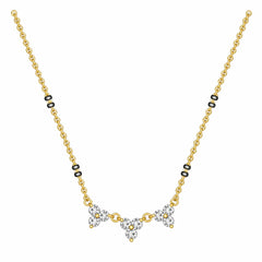 Roovi Prism Drop Lab Diamond Mangalsutra in 18kt Gold Vermeil