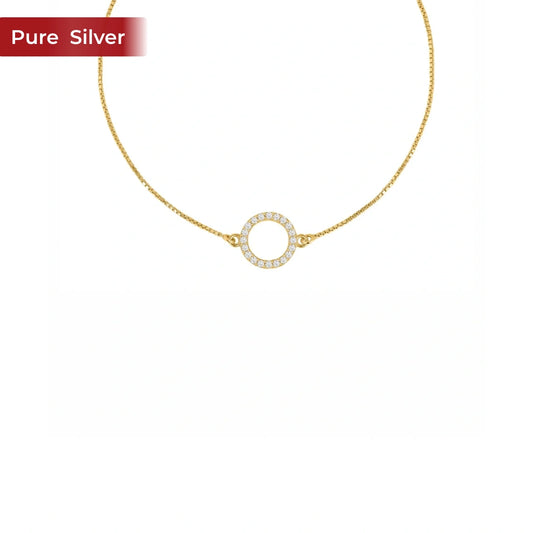 Roovi 925 Silver Classy Diva Round Bracelet with for Women
