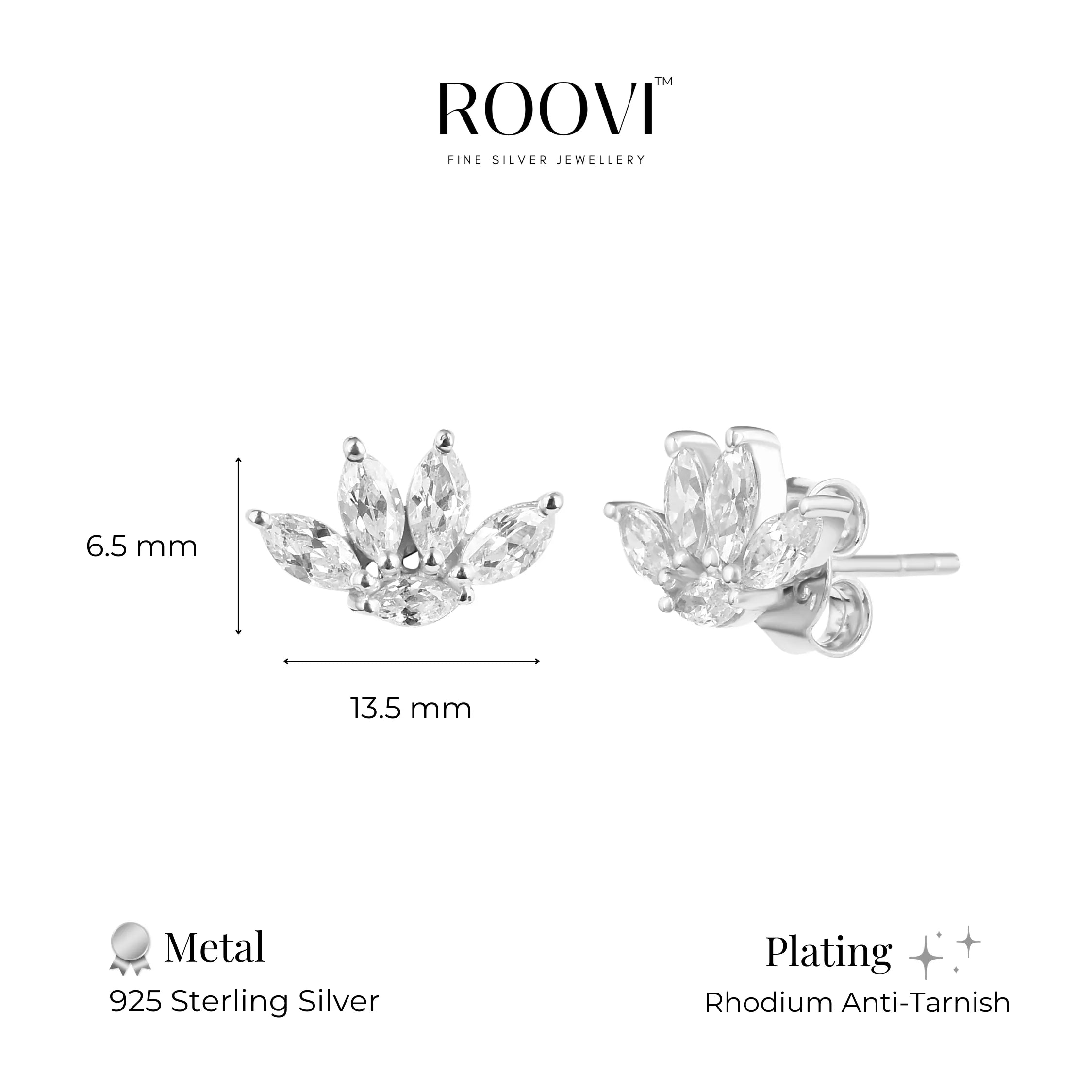 Buy Lotus Diva 925 Silver Diamond Studs