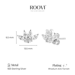 Buy Lotus Diva 925 Silver Diamond Studs