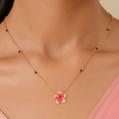 Roovi Petal Glow 925 Silver Mangalsutra with 22kt Gold Plating