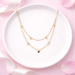 Roovi Sweet Heart Multi Layer Pendant in 925 Silver