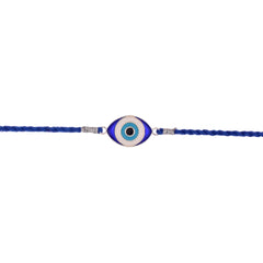 Roovi Real 925 Silver Evil Eye Nazar Rakhi for Brother with Chocolate