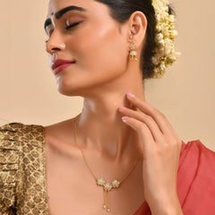 Desi Diva 925 Silver American Diamond Jhumkis for Party