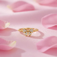 Love & Bow 925 Silver AD Ring for Women & girls I Adjustable Size