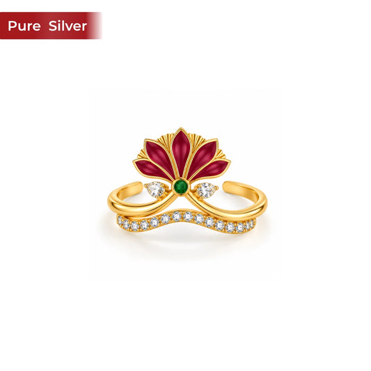Roovi Vanki Ring 925 Sterling Silver Ring  I Adjustable Size
