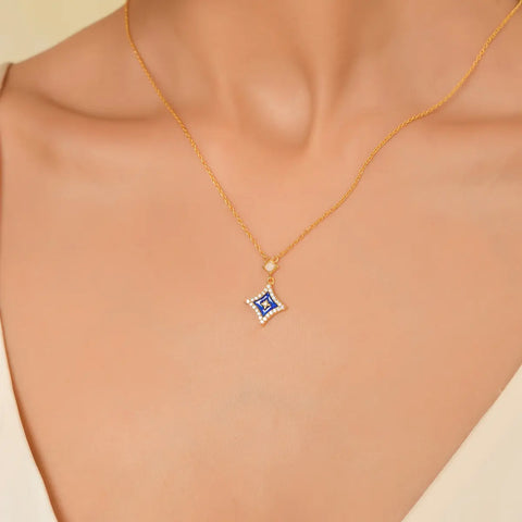 Roovi Celine 22kt Gold Plated Necklace in 925 Silver for Women & Girls