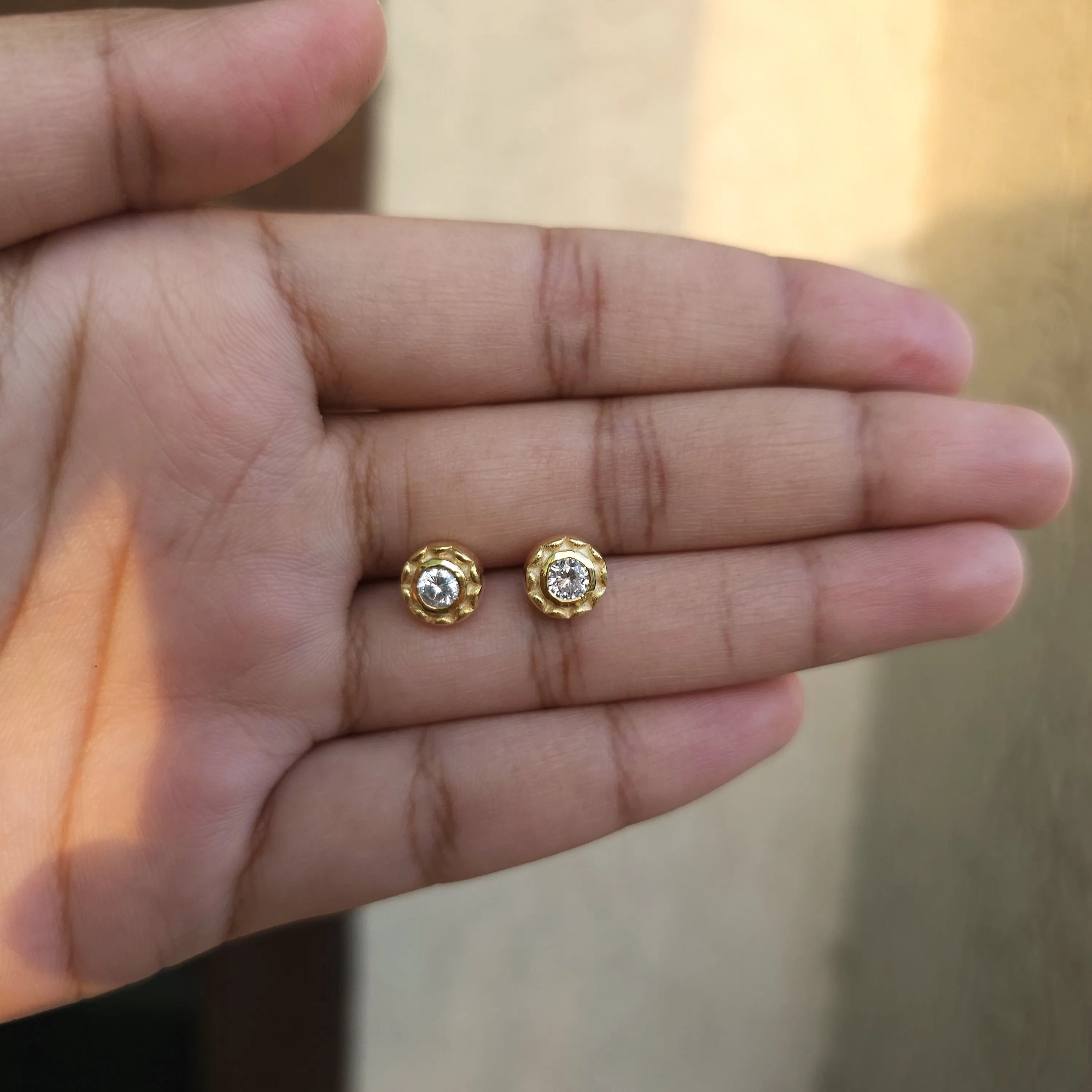 Buy Round Silver Zircon Studs