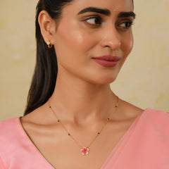 Roovi Petal Glow 925 Silver Mangalsutra with 22kt Gold Plating