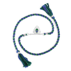 Roovi Real 925 Silver Morpankh Basuri Rakhi for Brother