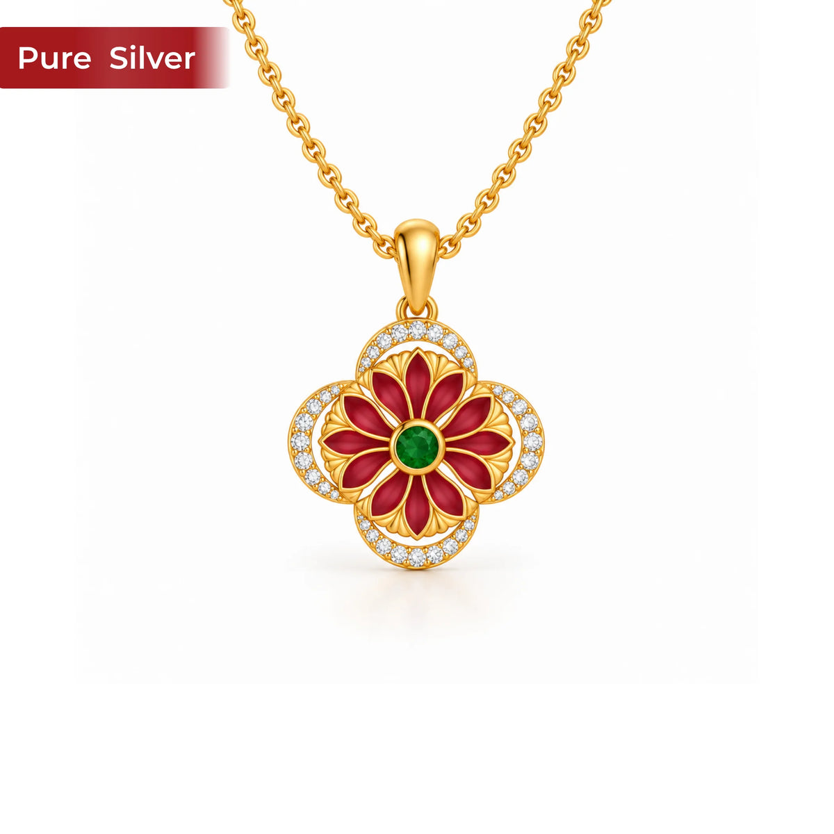 Roovi Mohak 925 Silver Necklace for Women