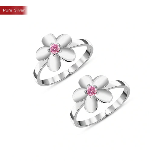 Roovi Phool Si 925 Sterling Silver Toe Ring Bichiya for Women