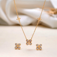 Order Butterfly Jewelry Set Online in 925 Silver with Gold Plating