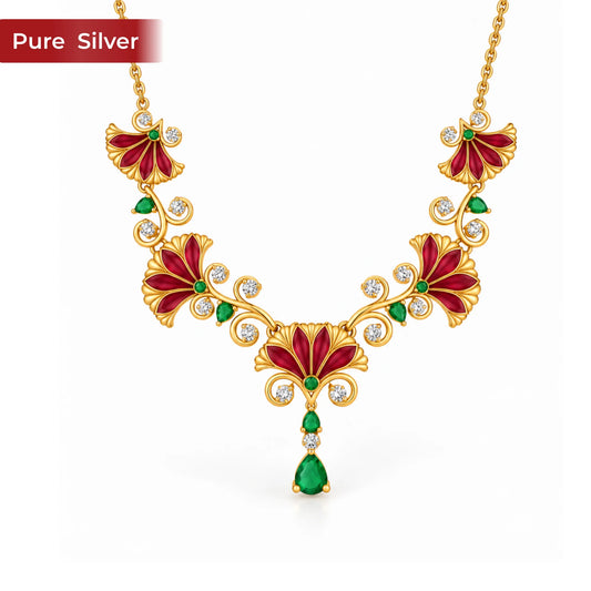 Roovi Gul & Bel 925 Silver Necklace for Women