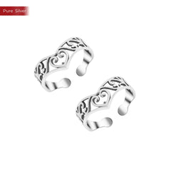 Roovi Twisted Heart Daily Wear Comfy Toe Ring For Women