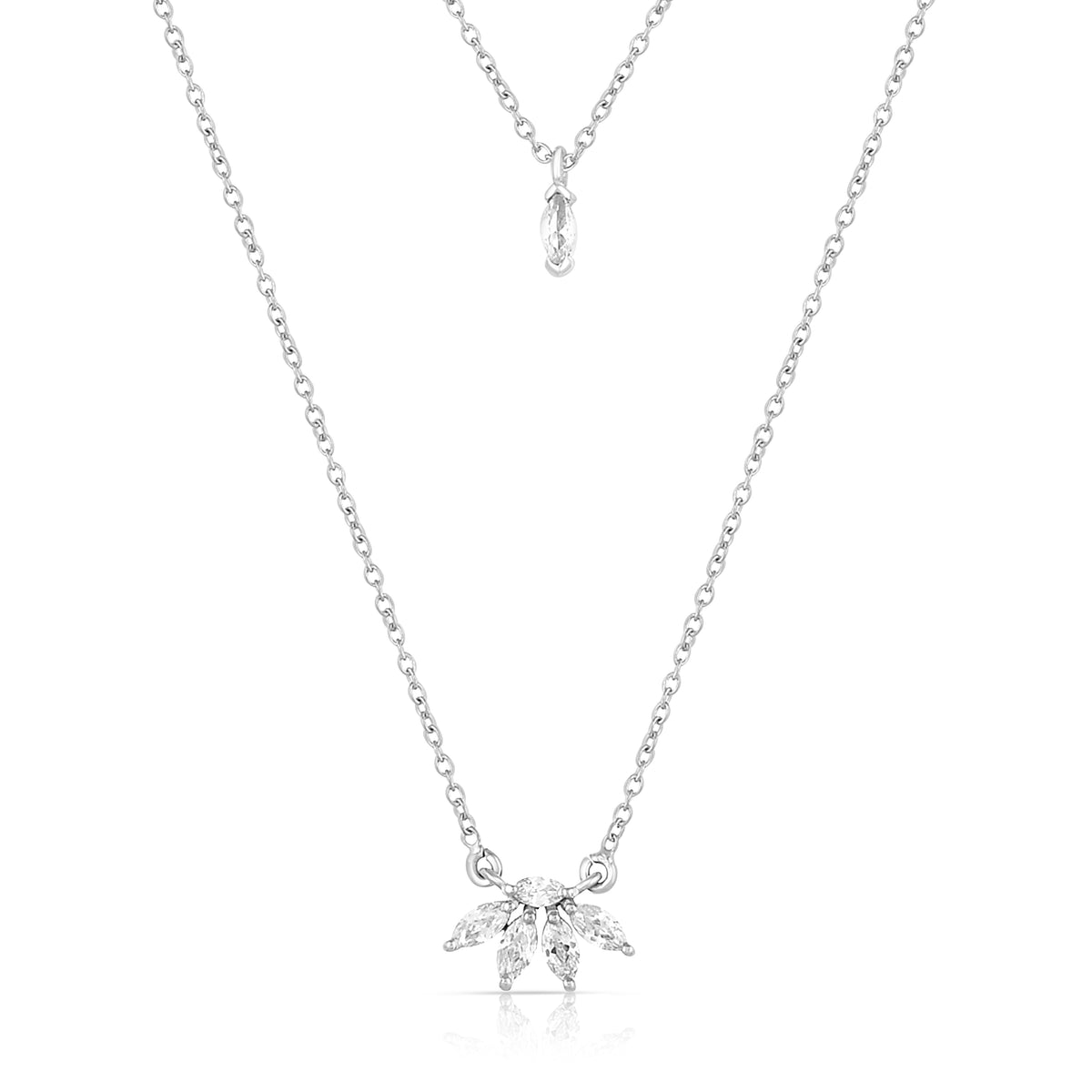 Love to Shine Lotus Silver Necklace in 925 Silver