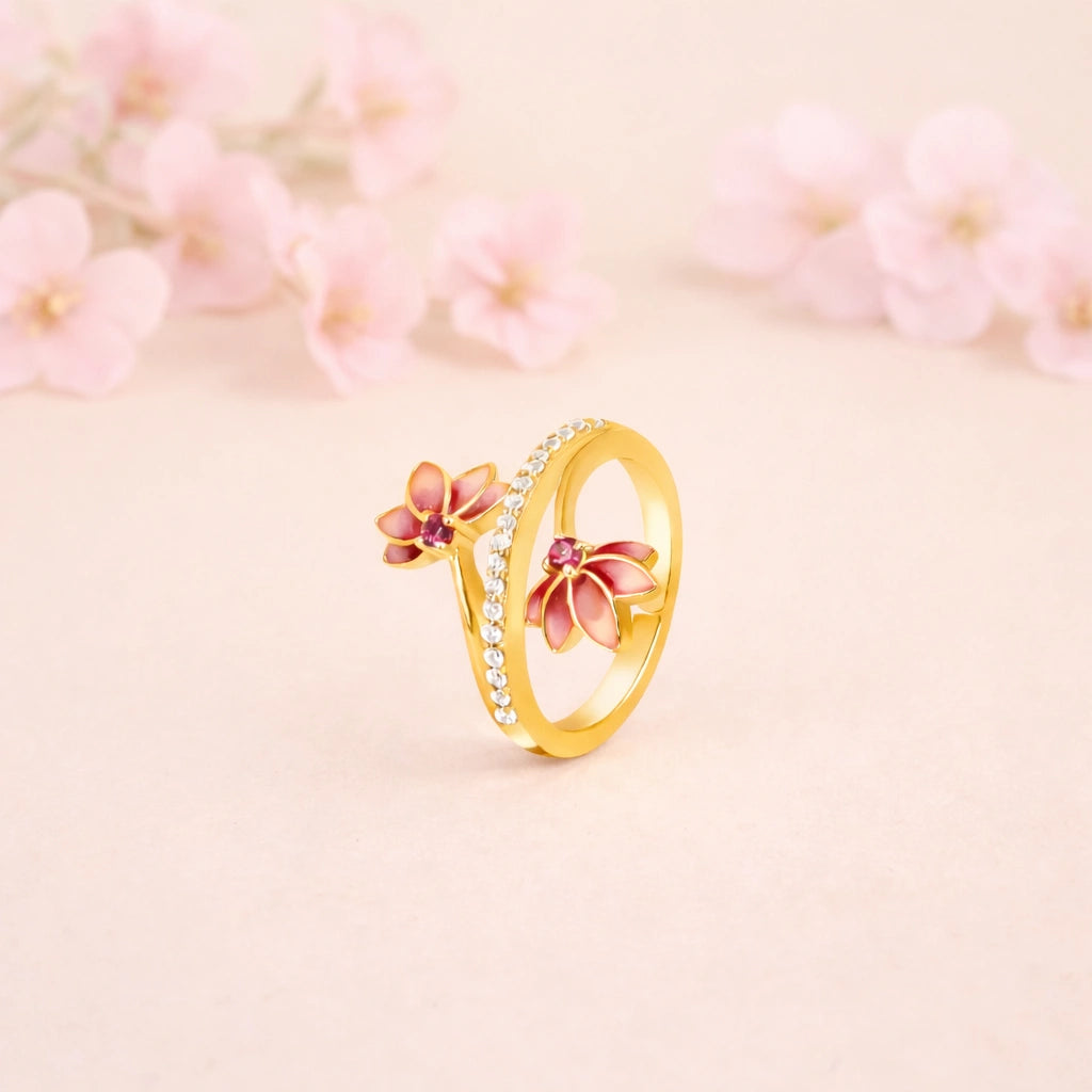 Teej Jewellery Special - 925 Sterling Silver Lotus Ring