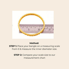 Padma Lotus Bangle in 925 Silver with 22kt Gold Plating -1 pc