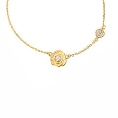 A Classic Rose Pure 925 Silver Bracelet