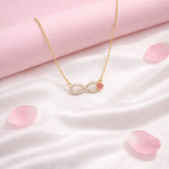 Infinity Flora 925 Silver Necklace with 22kt Gold Plated