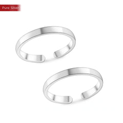 Roovi 925 Sterling Silver Thick Band Toe Ring for Women | Lightweight Minimal Everyday Wear