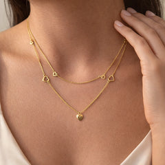 Roovi Sweet Heart Multi Layer Pendant in 925 Silver