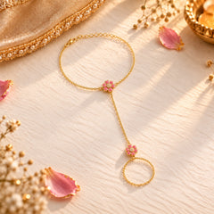 Roovi Pink Mist Flora Hathphool in 925 Sterling Silver