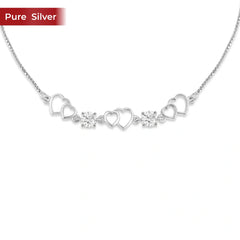 Love Notes 925 Silver Anklet for Women I 2 Pc