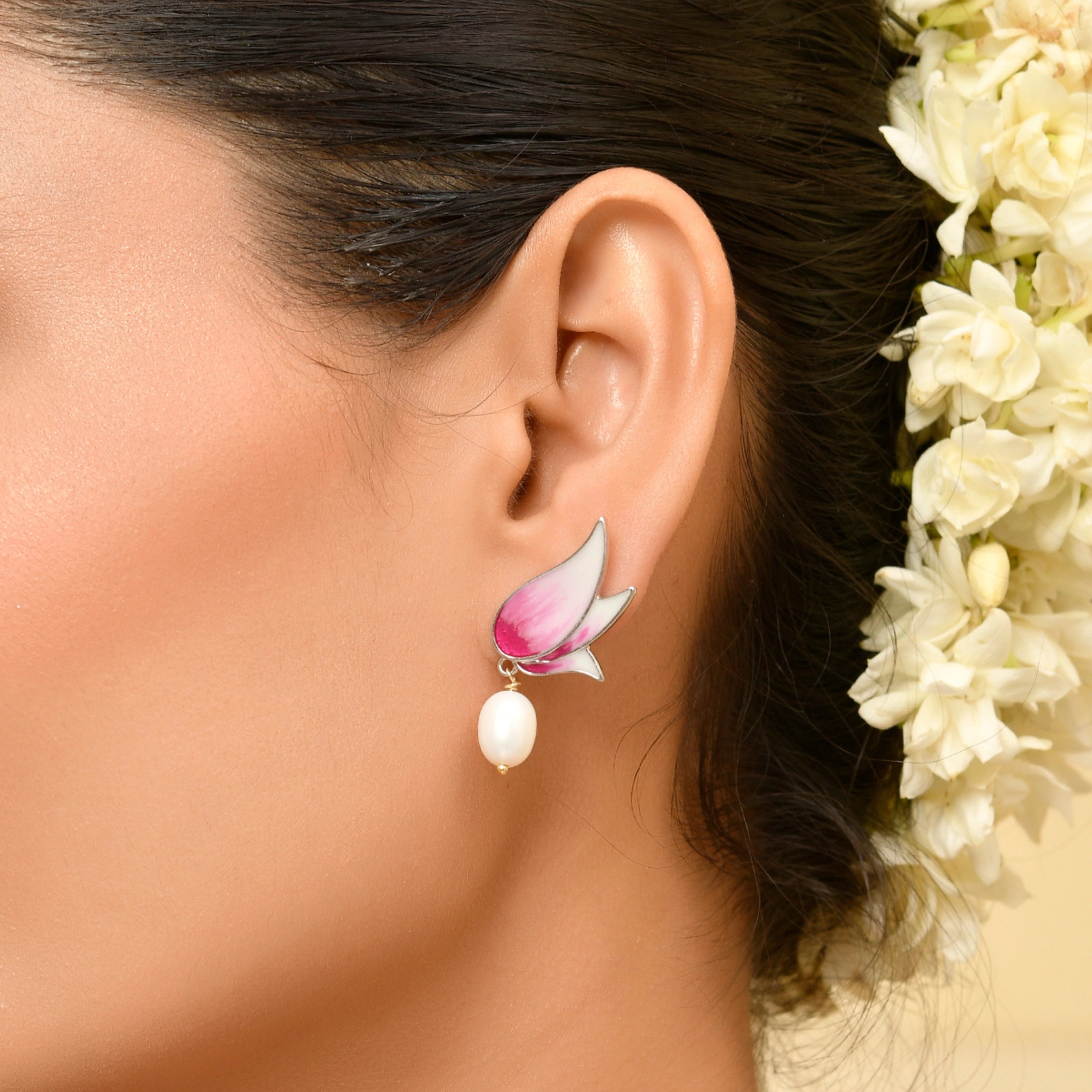 Shop 925 Silver Earrings with Real Pearl