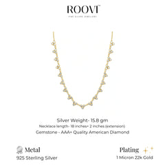 Noor Necklace in 925 Silver with 22kt Gold Plated