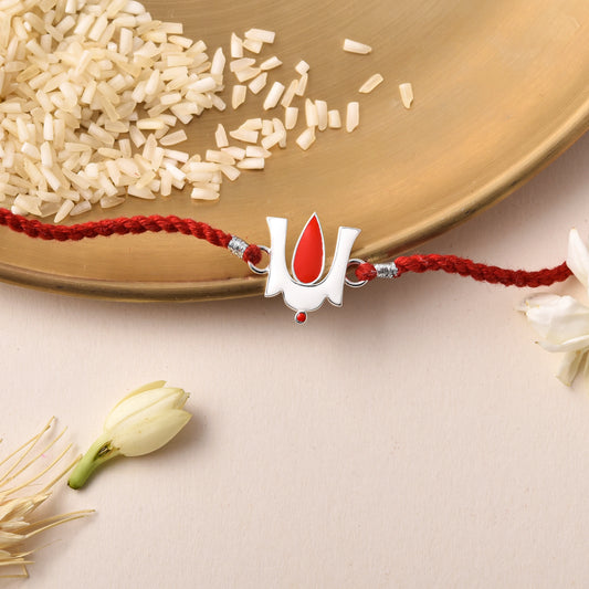Roovi 925 Silver Tilak Rakhi For Brother