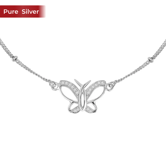 Roovi 925 Sterling Silver Butterfly Daily Wear Anklet For Women 1 PC