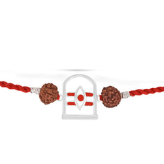 Roovi 925 Silver Trinetra Shiva Rakhi For Brother