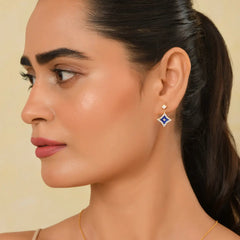 Roovi Elara 925 Sterling Silver Drop Earrings with 22KT Gold Plated