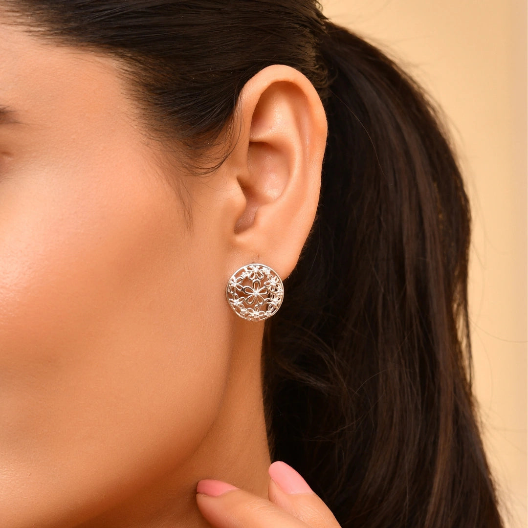 Roovi Sun Kissed 925 Sterling Silver Gold Plated Flower Earrings