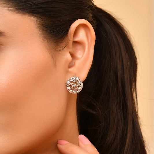 Roovi Sun Kissed Flower 925 Silver Earrings with 22kt Gold Plating