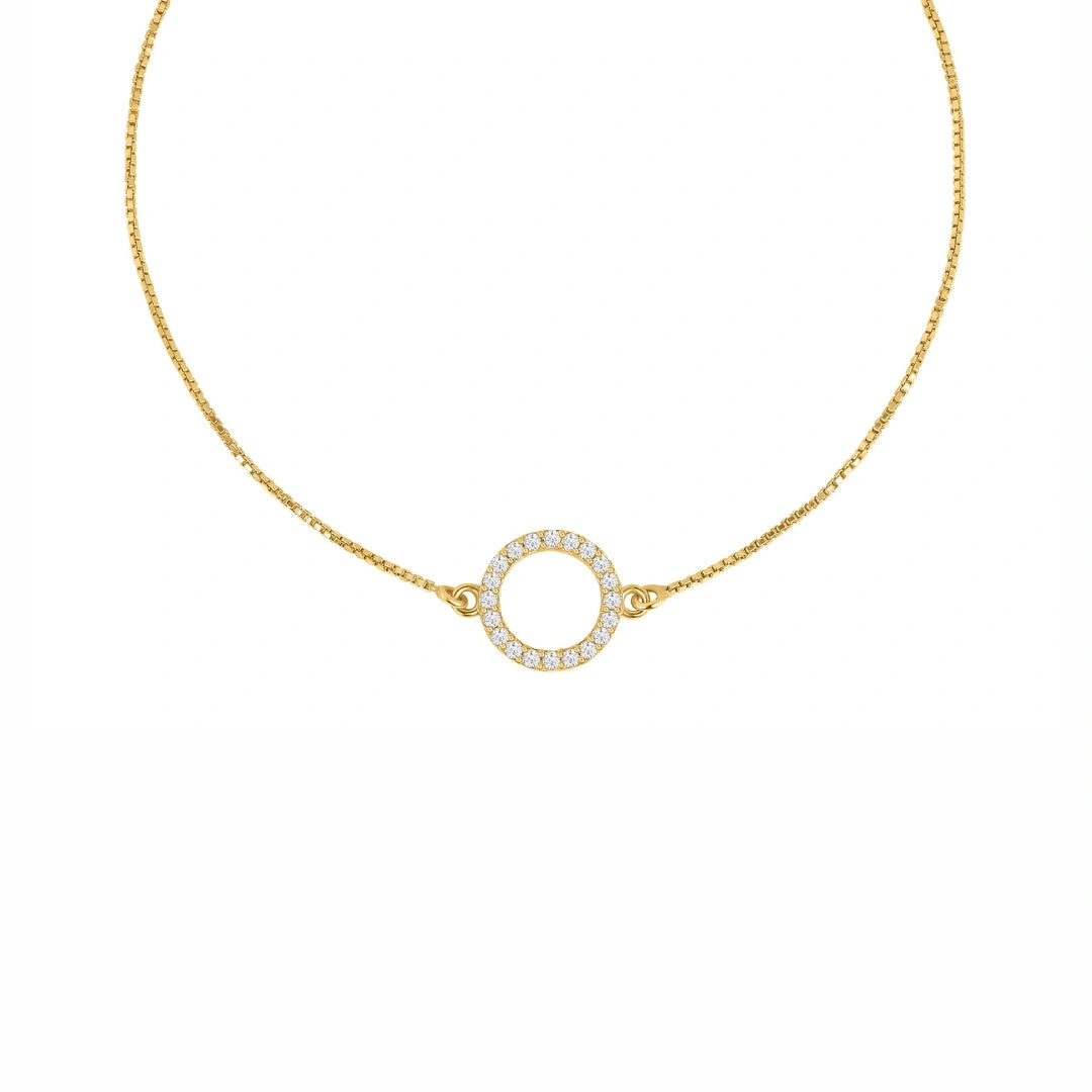 Classy Diva Round Pure 925 Silver Bracelet