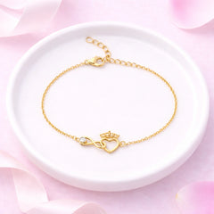 Infinity Heart Pure 925 Silver Bracelet