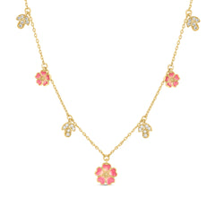 Bloomina 925 Silver Flora Necklace with 22kt Gold Plating