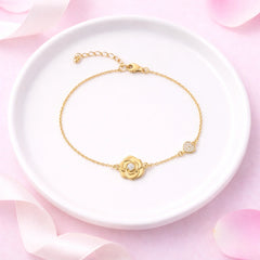 A Classic Rose Pure 925 Silver Bracelet