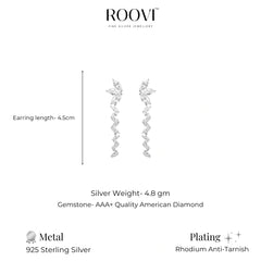 Moonlight Partywear Earrings in 925 Silver