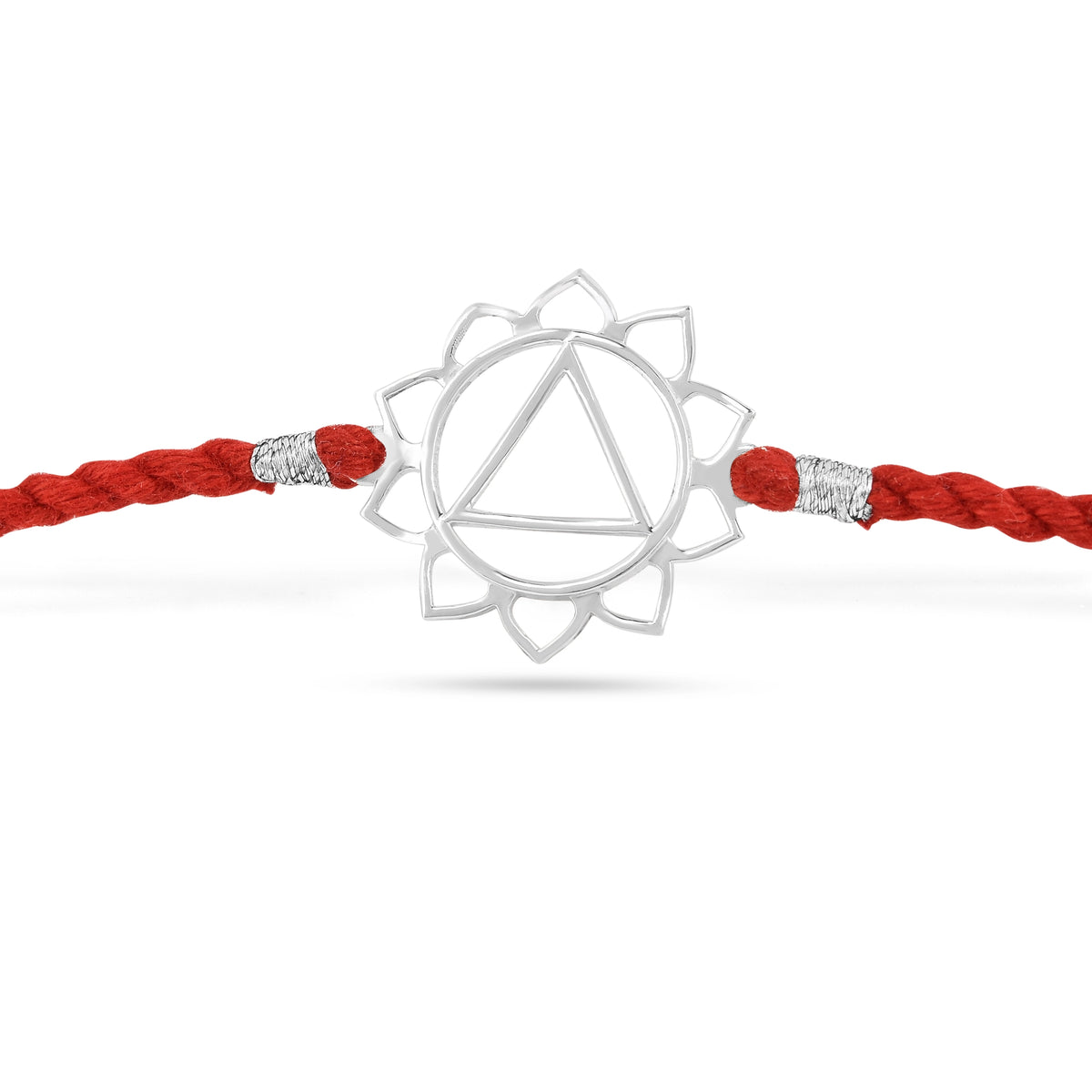 Roovi 925 Silver Krishna Chakra Rakhi For Brother